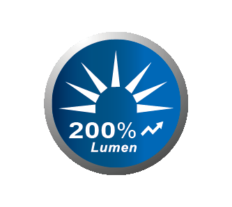 200% Lumen Increase